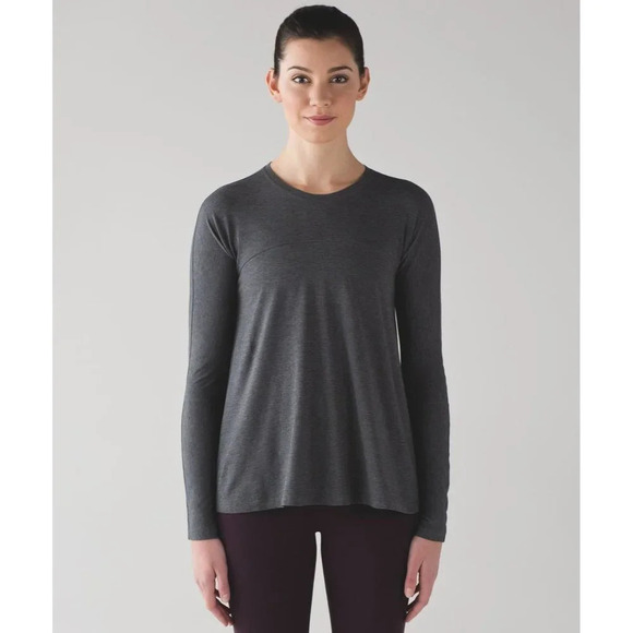 Lululemon Acadia Long Sleeve Top in Heathered Grey - Picture 1 of 5